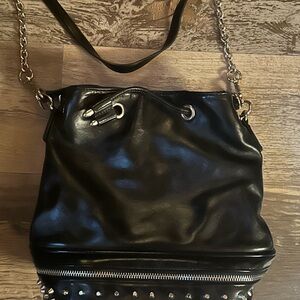 Zara Black Studded Backpack